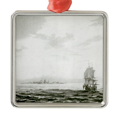 View of the Island of Tappanooly Metal Ornament