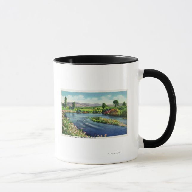 View of the Israel River & the Presidential Rang Mug (Right)