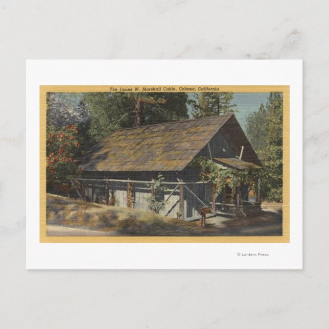View of the James W. Marshall Cabin Postcard (Front)