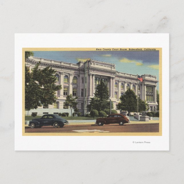 View of the Kern County Court House Postcard (Front)