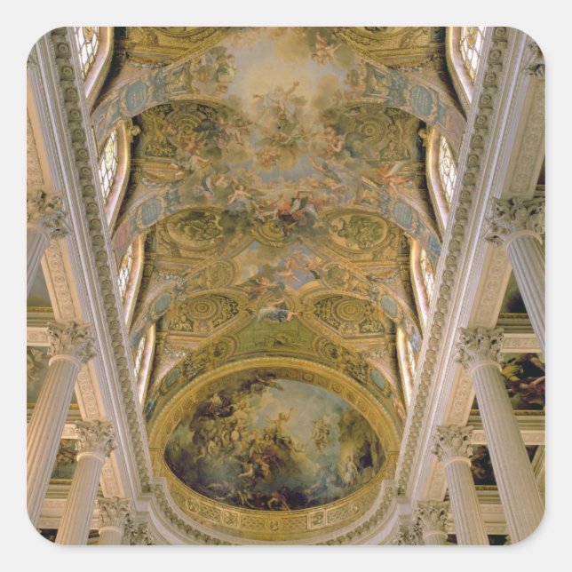 View of the King's Gallery and vaulted ceiling dep Square Sticker (Front)