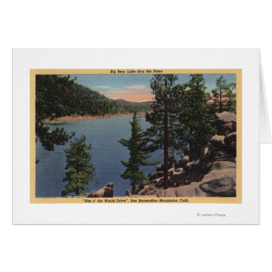 View of the Lake through the Pines Cards (Front Horizontal)