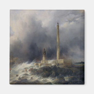 View of the Lighthouse at Gatteville Magnet