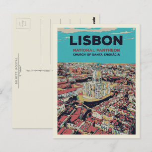 View of the Lisbon National Pantheon Illustration Postcard