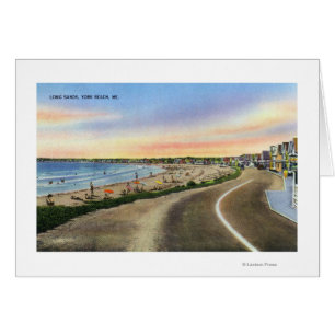 View of the Long Sands at York Beach Cards
