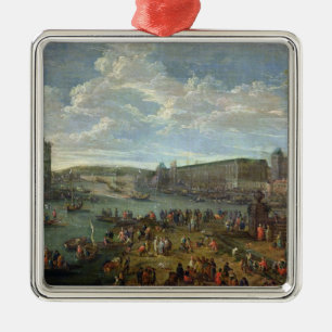 View of the Louvre and the Tour de Nesles Metal Ornament