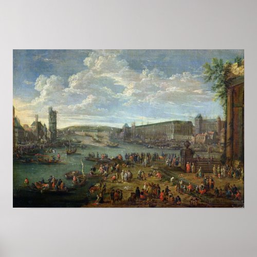 View of the Louvre and the Tour de Nesles Poster
