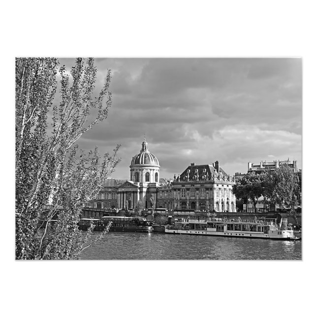 View of the Louvre from the banks of the Seine Photo Print (Front)