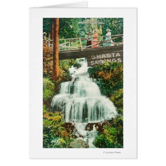 View of the Lower FallsShasta Springs, CA Cards (Front)