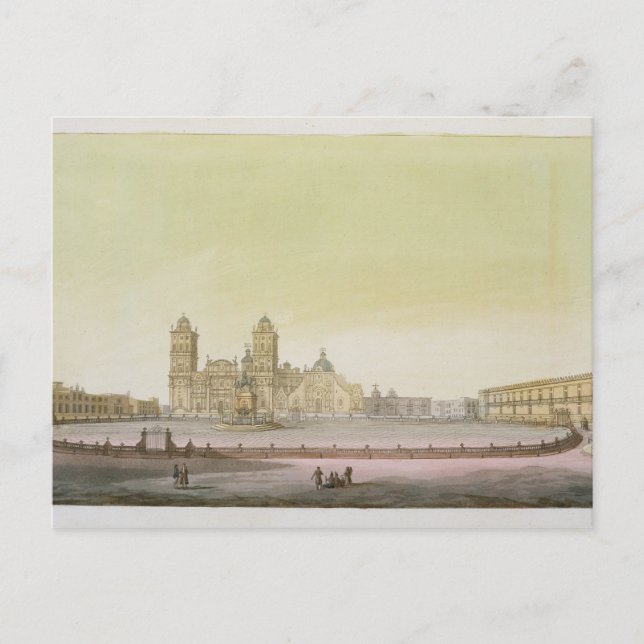 View of the main square in Mexico City (colour eng Postcard (Front)