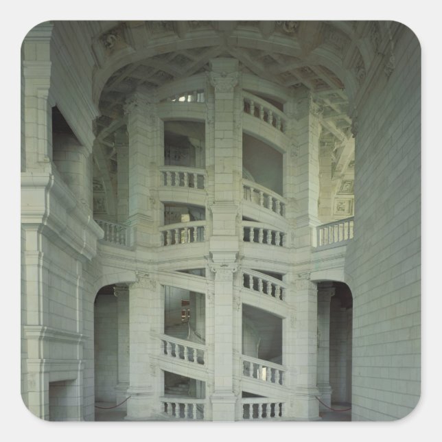 View of the main staircase, 1519-46 square sticker (Front)