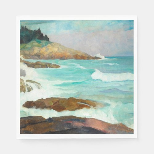 View of the Maine Coast by Newell Convers Wyeth Napkins