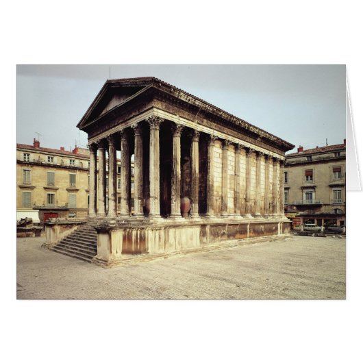 View of the Maison Carree, c.19 BC Cards (Front Horizontal)