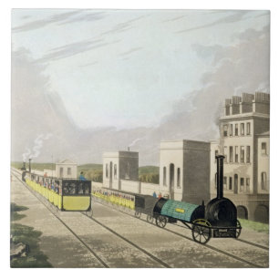 View of the Manchester and Liverpool Railway, take Ceramic Tile