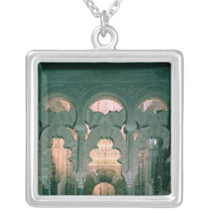 View of the maqsura and mihrab silver plated necklace