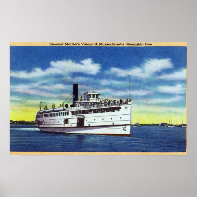 View of the Martha's Vineyard Steamer Poster (Front)