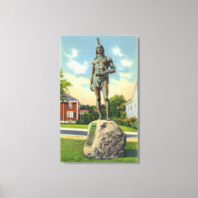 View of the Massasoit Statue # 2 Canvas Print (Front)