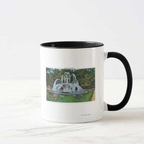 View of the Memorial Fountain Vassar College Mug