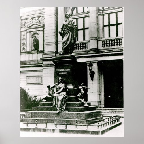 View of the Mendelssohn statue Poster