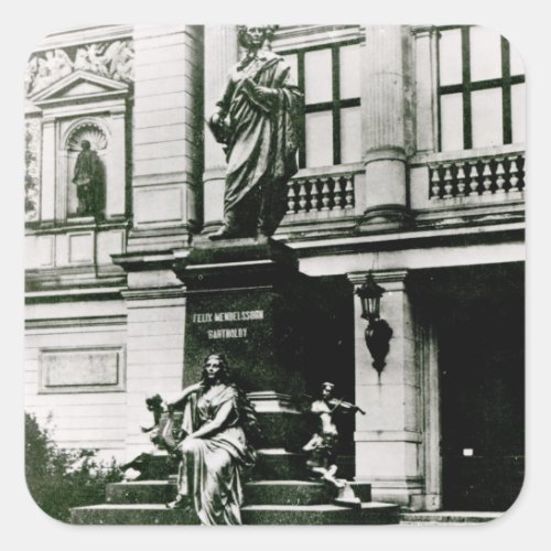 View of the Mendelssohn statue Square Sticker