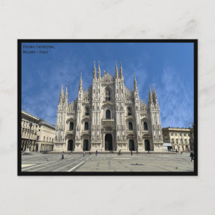 View of the Milan Cathedral - photo - Italy Postcard