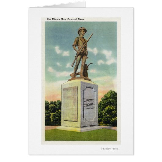 View of the Minute Man Statue Cards (Front)