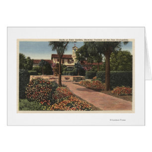 View of the Mission, Patio Gardens Cards