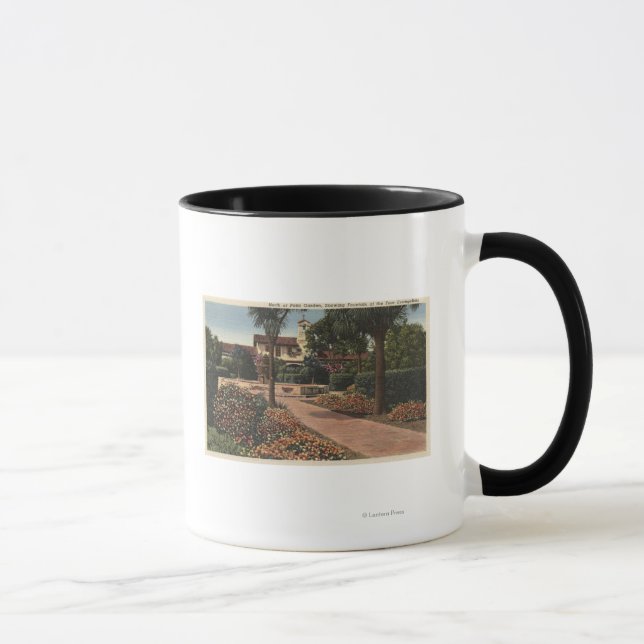 View of the Mission, Patio Gardens Mug (Right)