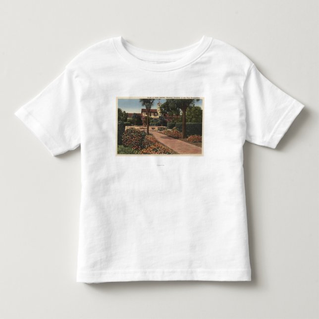 View of the Mission, Patio Gardens Toddler T-shirt (Front)