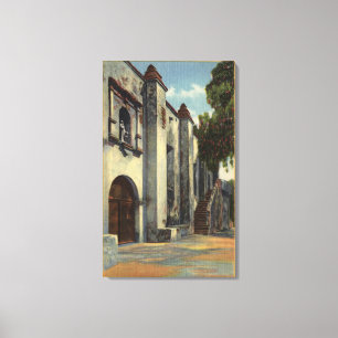 View of the Mission's Doors & Stairway Canvas Print