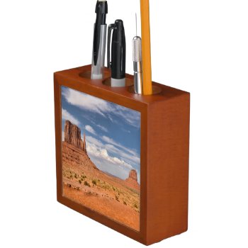 View Of The Mittens  Monument Valley Pencil/pen Holder by usdeserts at Zazzle