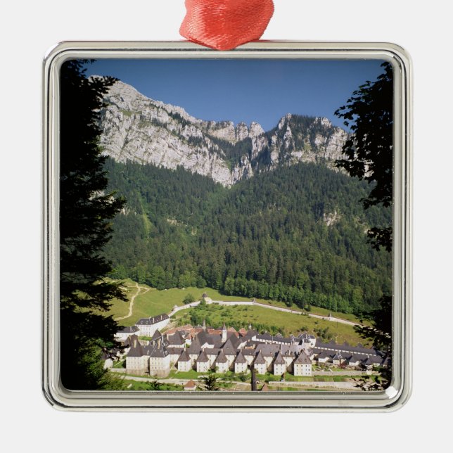 View of the monastery complex metal ornament (Front)