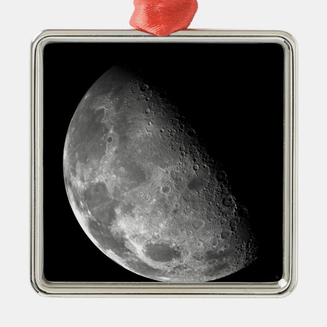 View of the Moon's north pole Metal Ornament (Front)