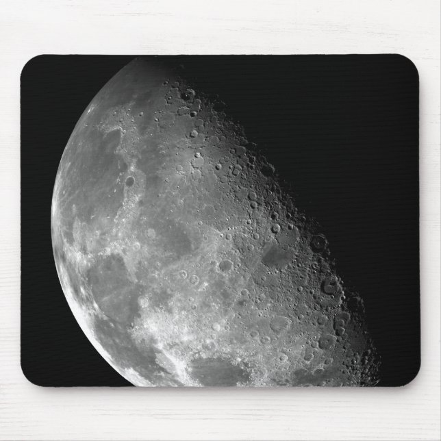 View of the Moon's north pole Mouse Pad (Front)