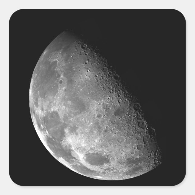 View of the Moon's north pole Square Sticker (Front)