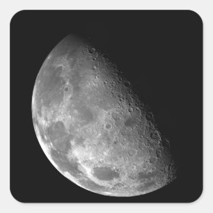 View of the Moon's north pole Square Sticker