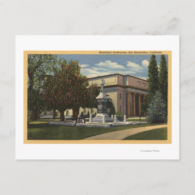 View of the Municipal Auditorium Postcard (Front)