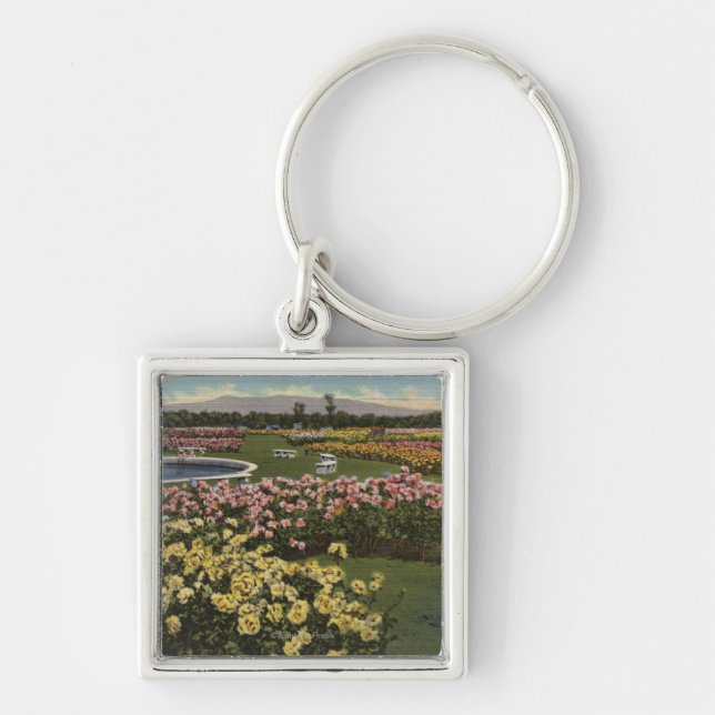 View of the Municipal Rose Garden Keychain (Front)