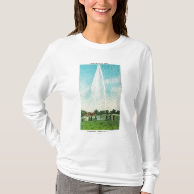 View of the Myrtledale Geyser at the Hot Springs T-Shirt (Front)