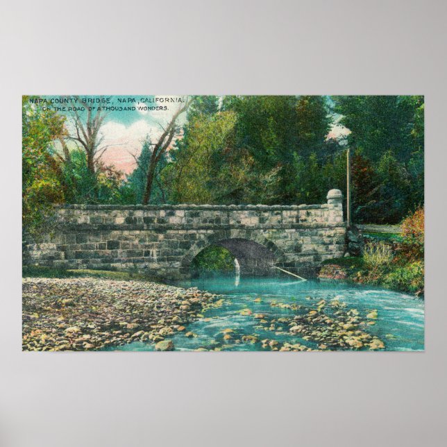 View of the Napa County BridgeNapa, CA Poster (Front)
