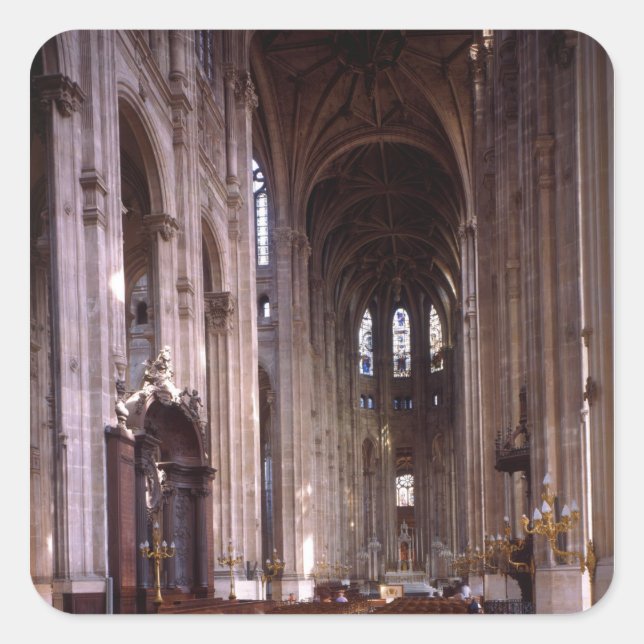 View of the nave, 1578-1637 square sticker (Front)