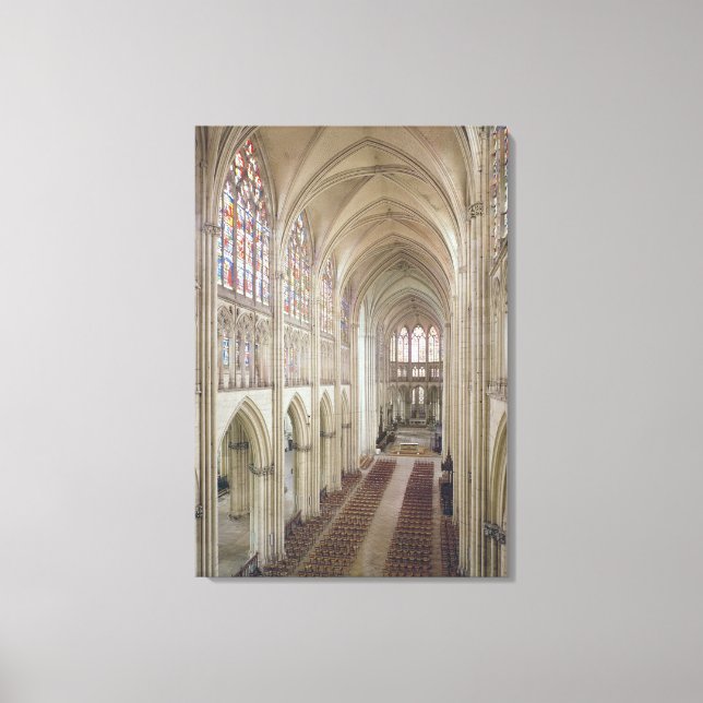 View of the nave and the choir canvas print (Front)