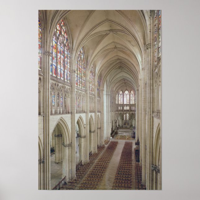 View of the nave and the choir poster (Front)
