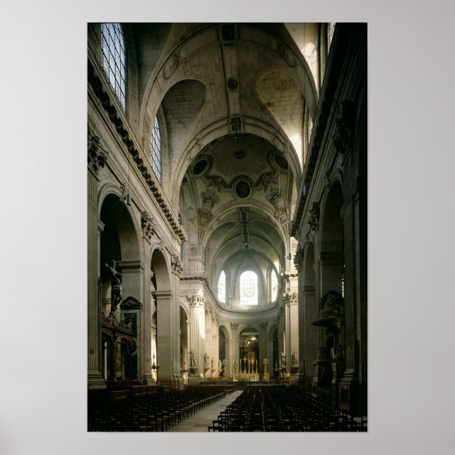 View of the nave towards the choir, built poster (Front)