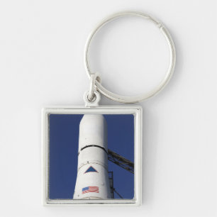 View of the nose cone of the Delta IV rocket Keychain