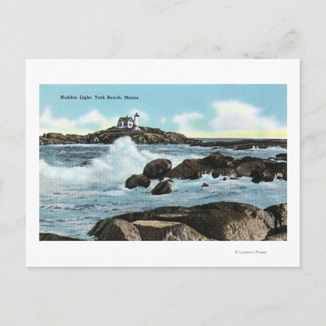View of the Nubble Lighthouse Postcard (Front)