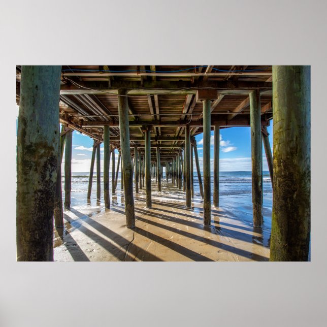 View of the ocean from under the pier poster (Front)