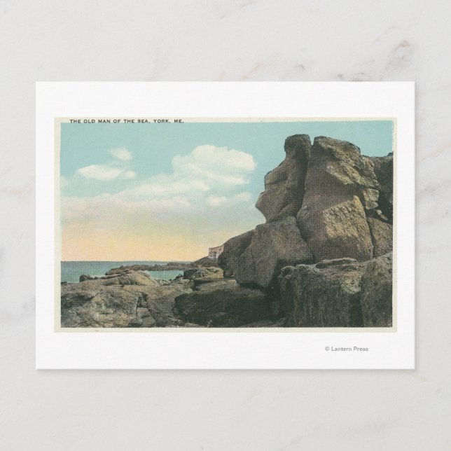 View of the Old Man of the Sea Rock Formation Postcard (Front)