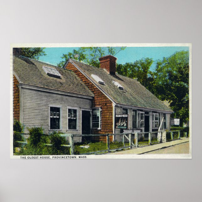 View of the Oldest House in Town Poster (Front)