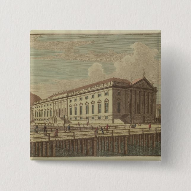 View of the Opera House in Berlin, 1773 Pinback Button (Front)
